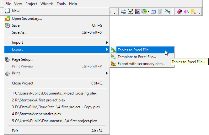 Export Excel Button On File