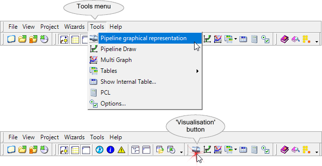 Visualisation button Main toolbar